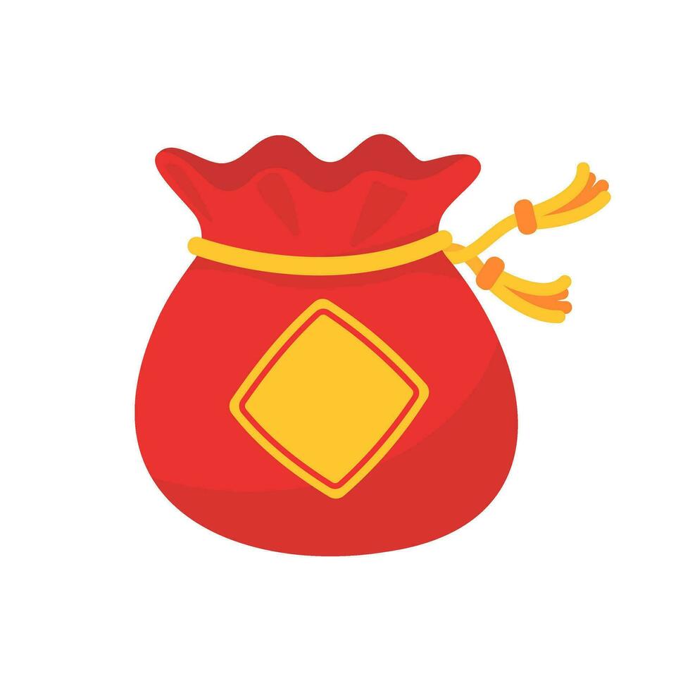 Chinese red money envelope For giving as a gift to children during Chinese New Year. vector