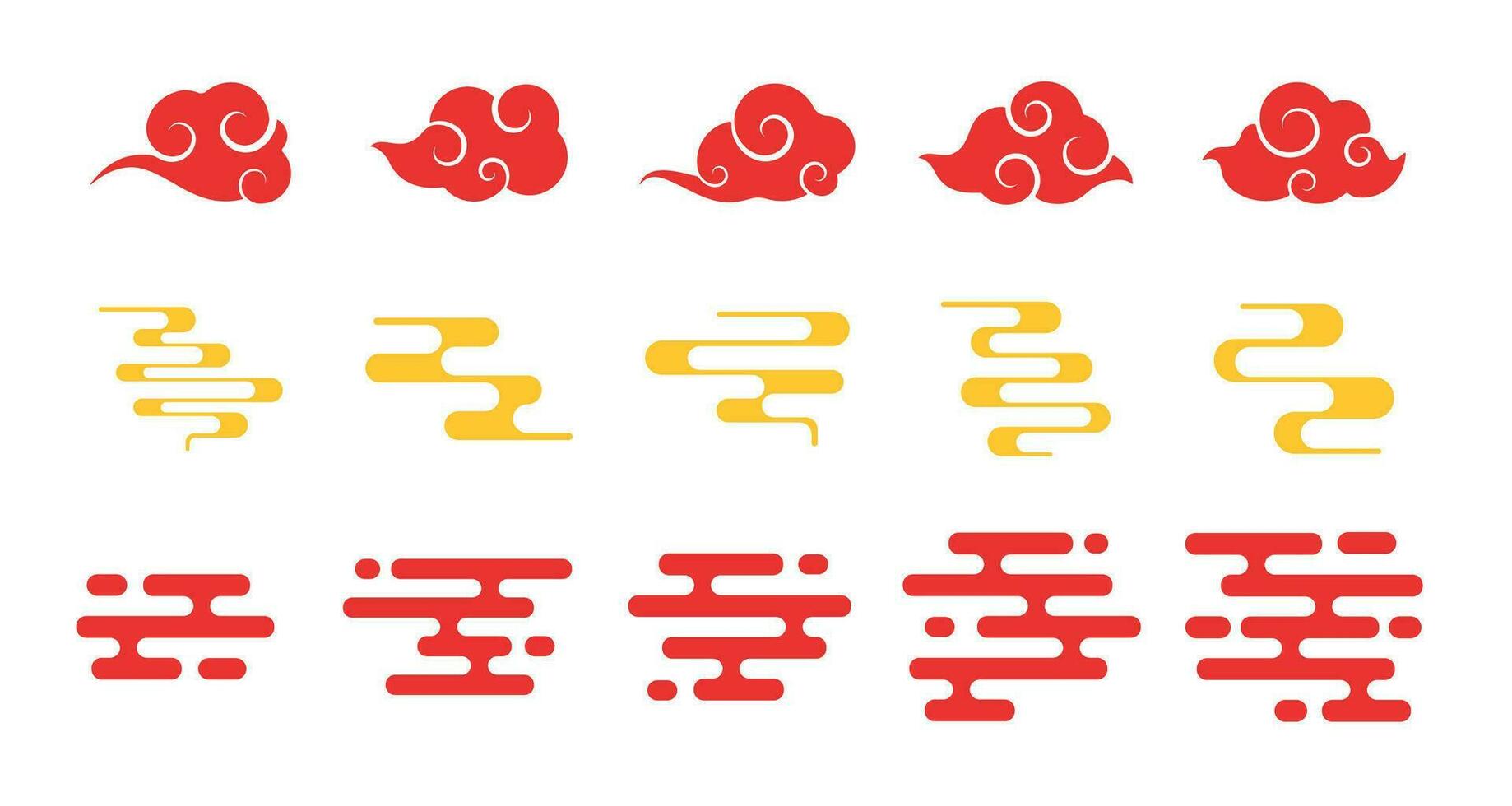 Chinese style smoke elements For decorating the Chinese New Year festival vector