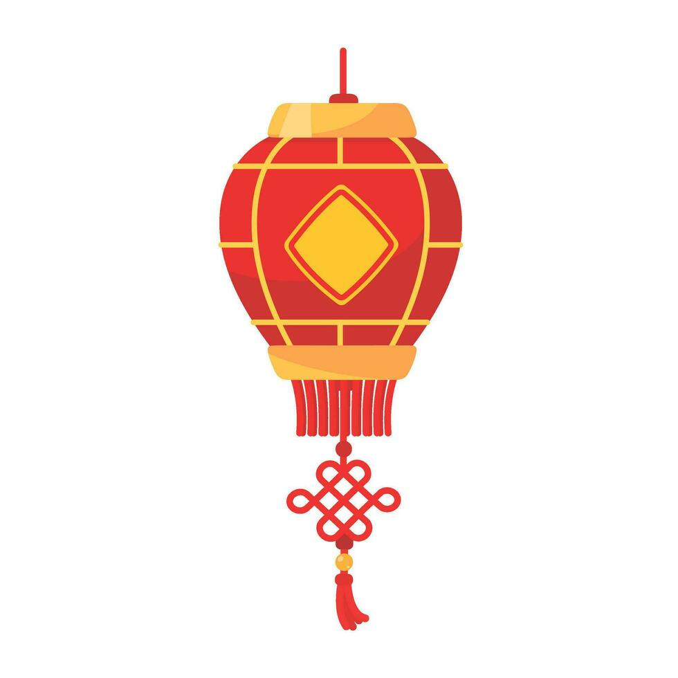 Chinese red lantern For decoration during Chinese New Year festival vector