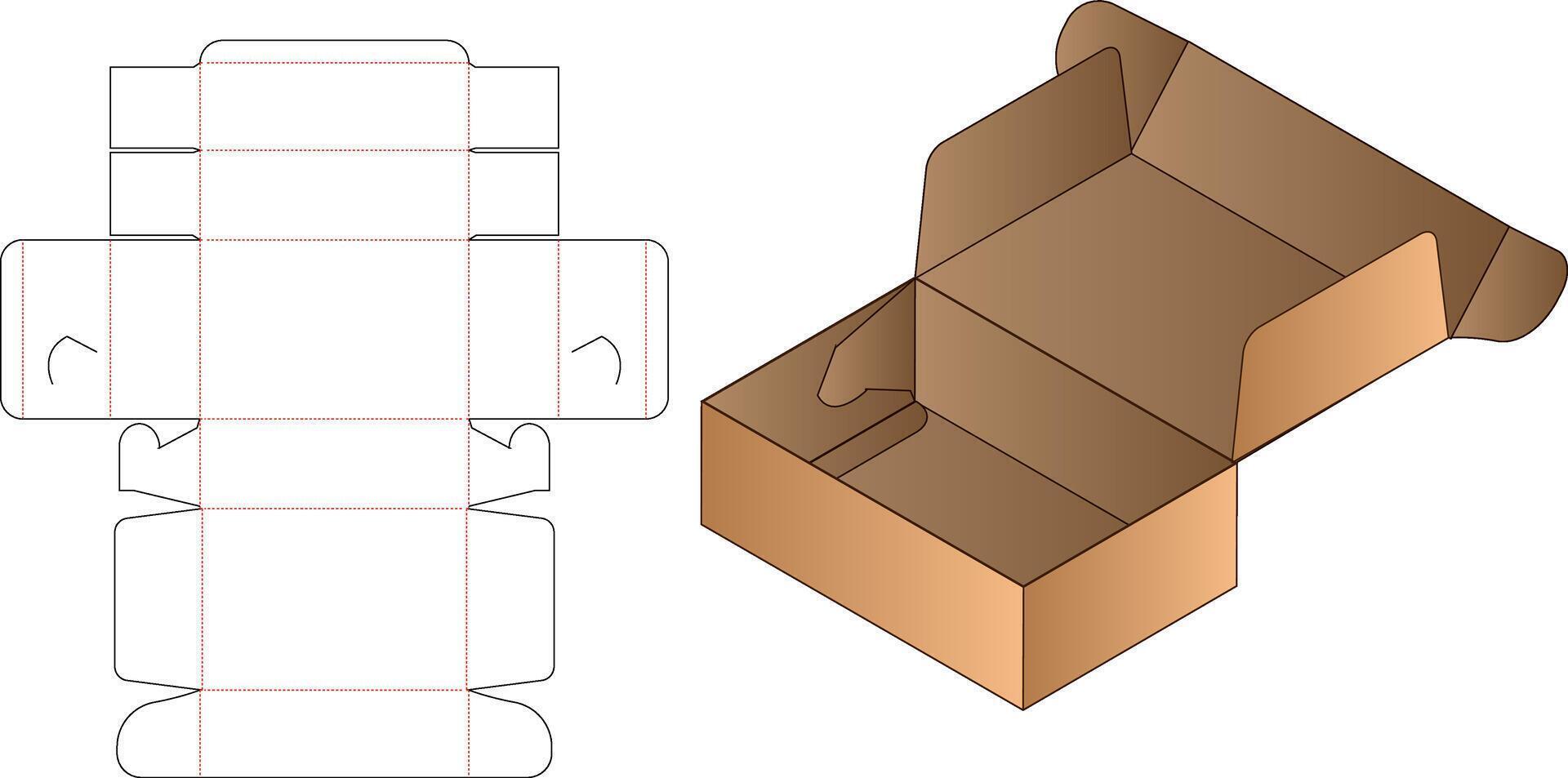 Die Cut Box Design vector