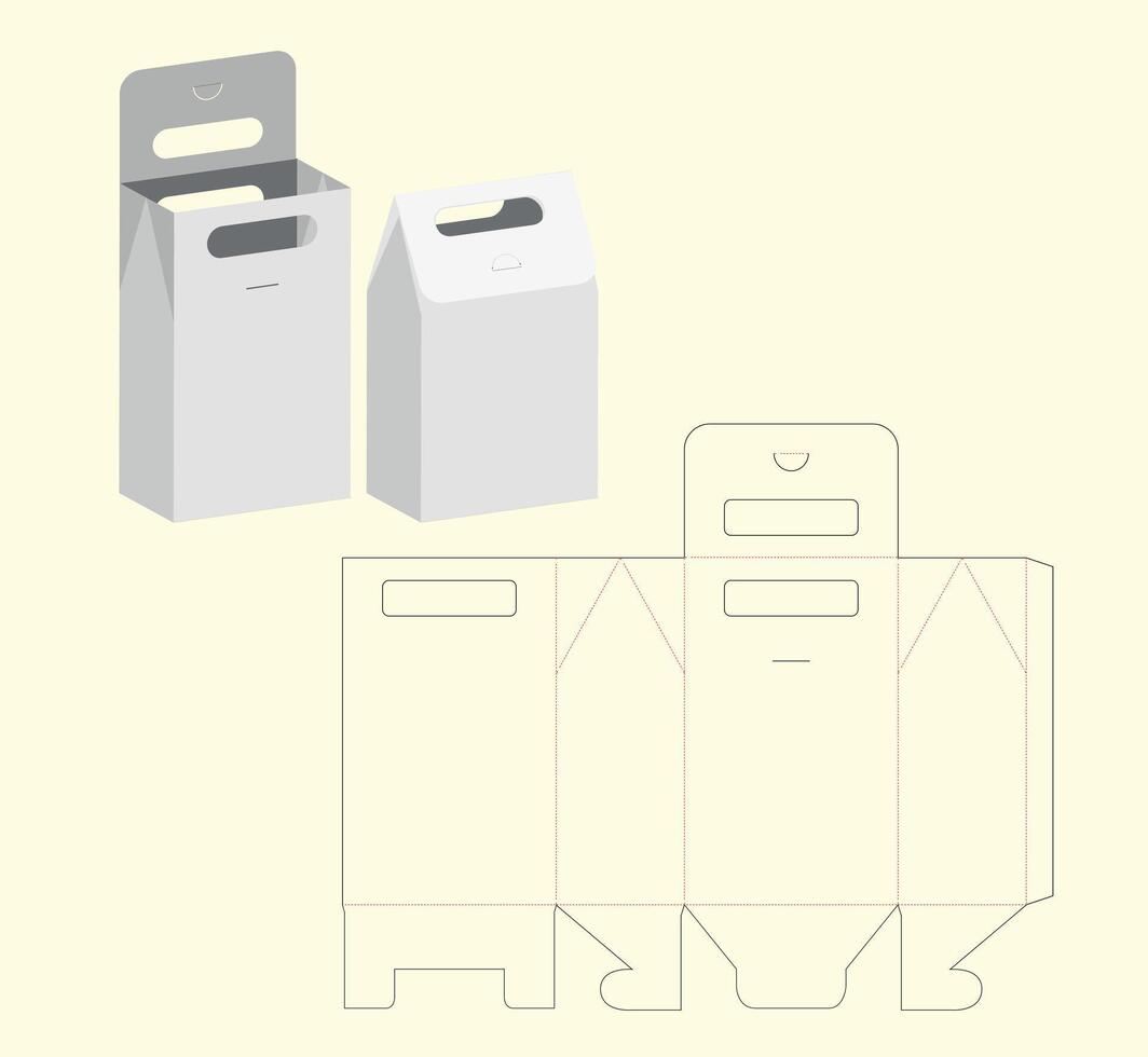 Die cut box Art work design vector