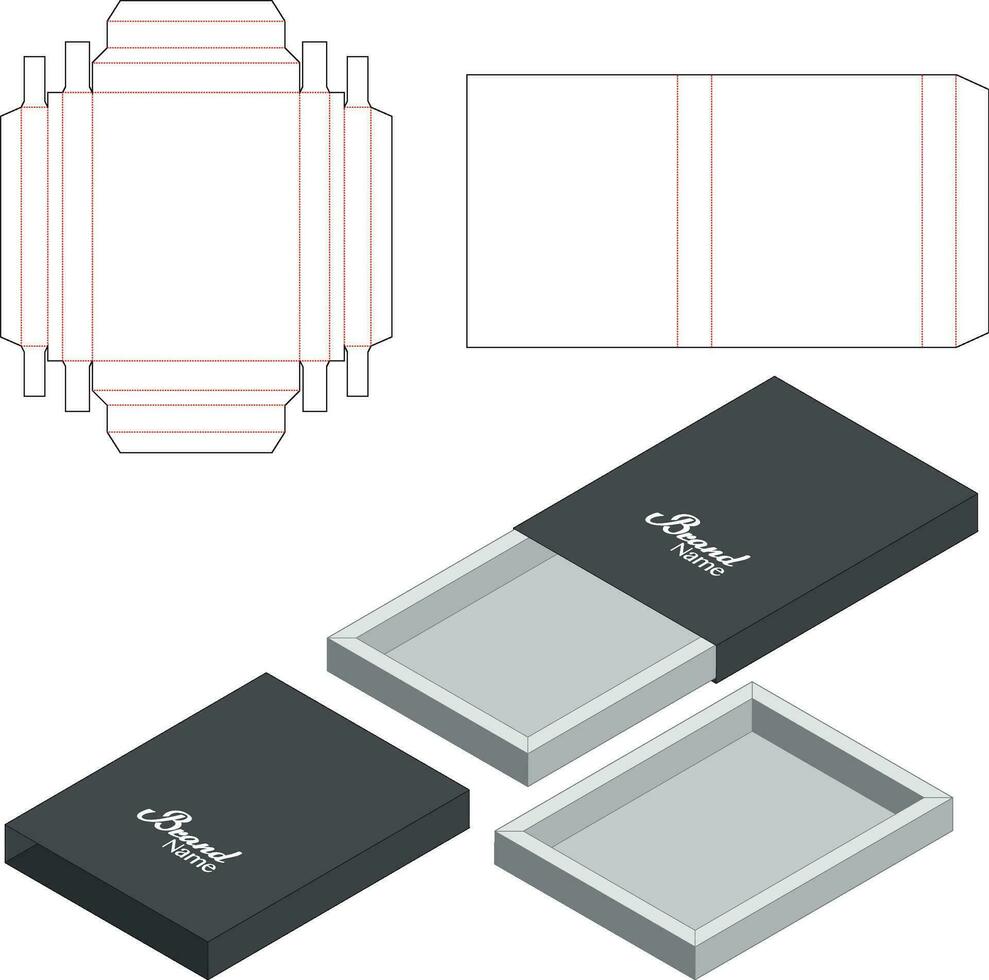 Die Cut Box Design vector