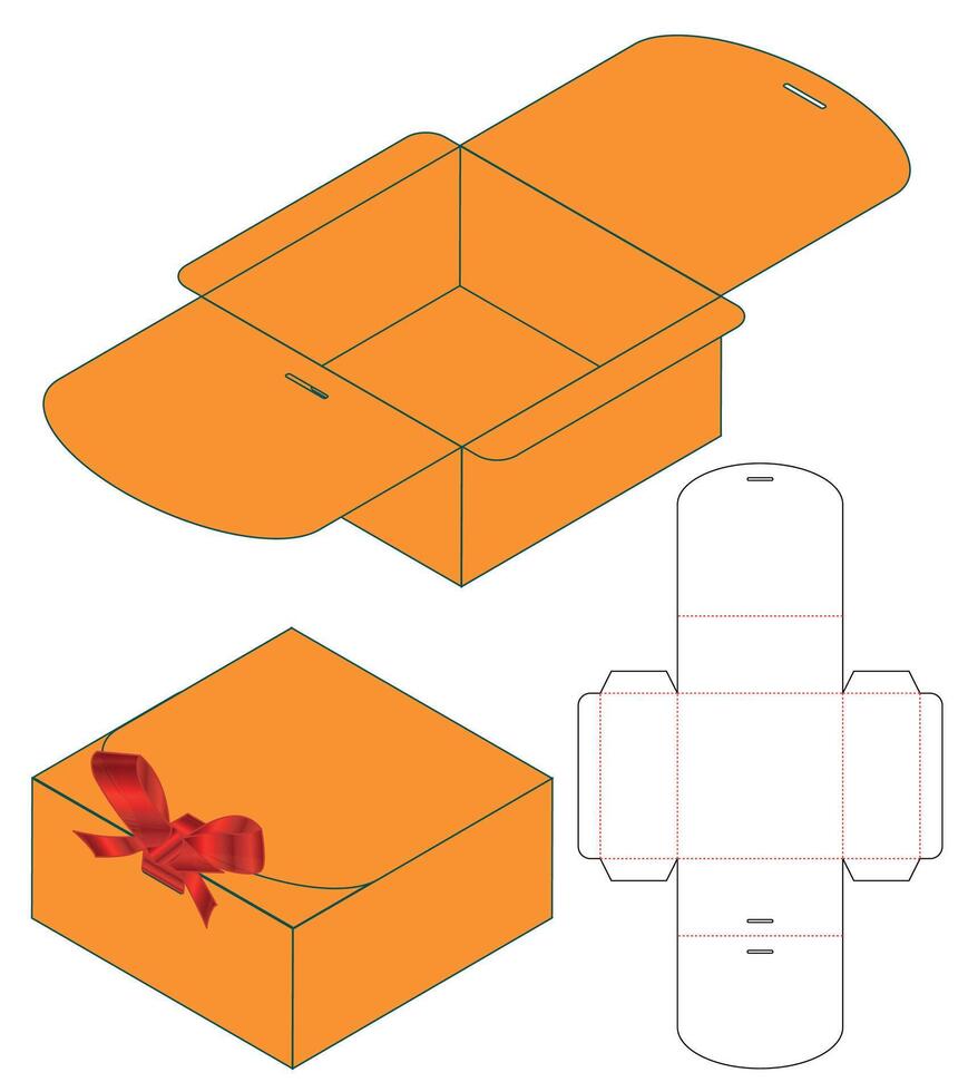 Die Cut Box Design 34456417 Vector Art at Vecteezy