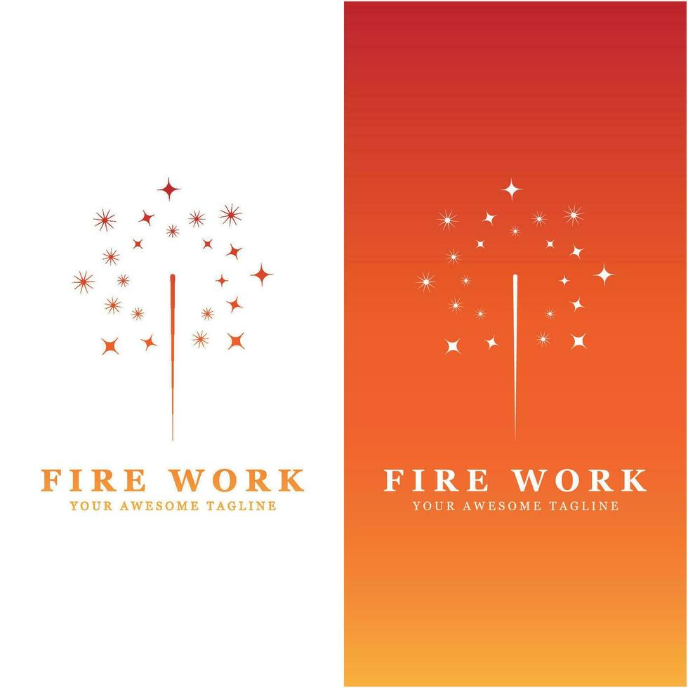 firework logo vector icon illustration design