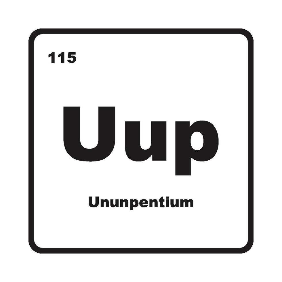 ununpentium química icono vector