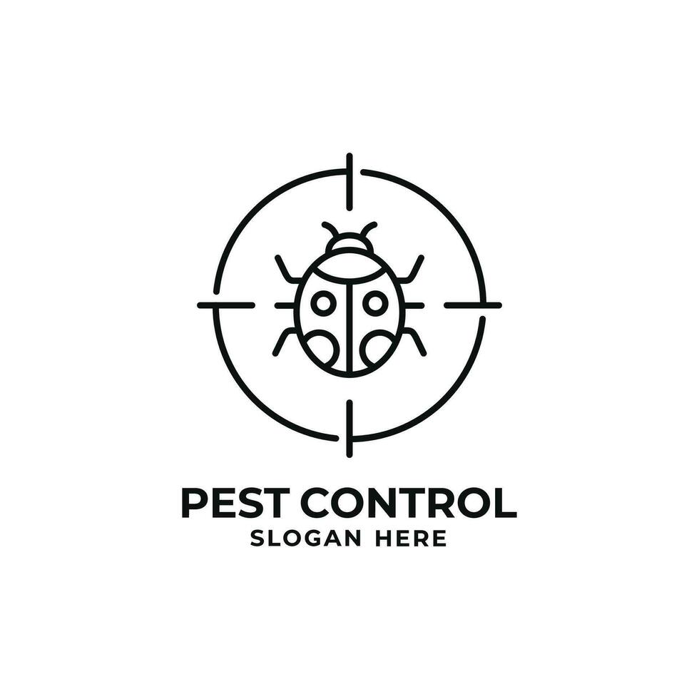 Bug pest control logo design vector illustration. Pest control logo