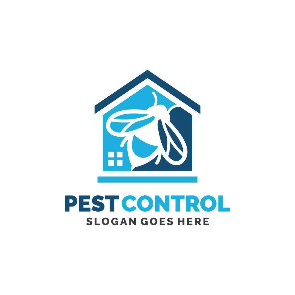Wasp pest control logo design vector illustration. Pest control logo