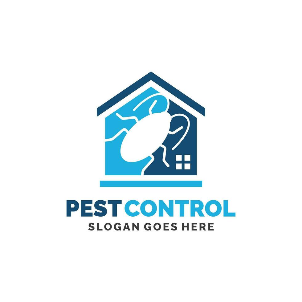 Cockroach pest control logo design vector illustration. Pest control logo