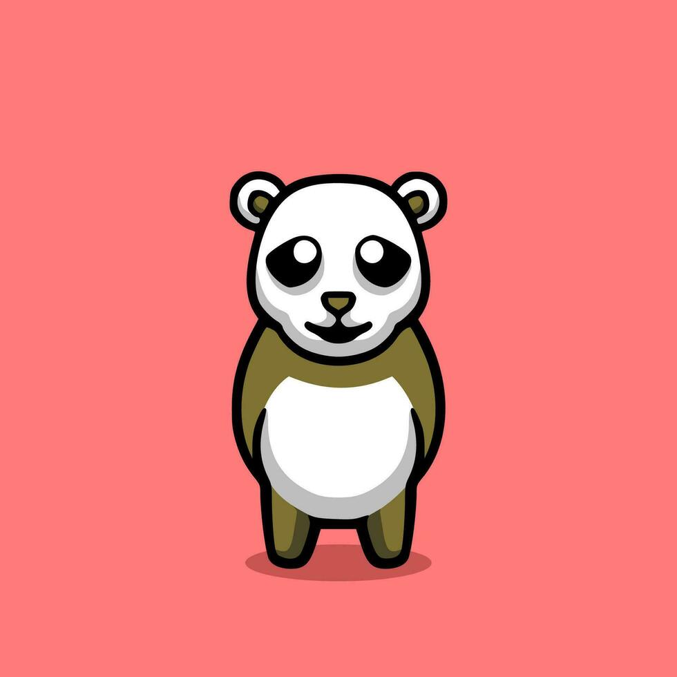 Cute panda mascot cartoon vector