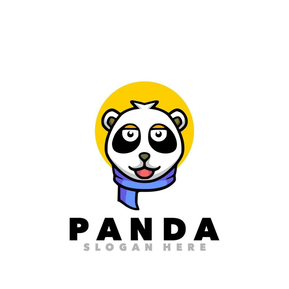 enfermo panda mascota dibujos animados vector