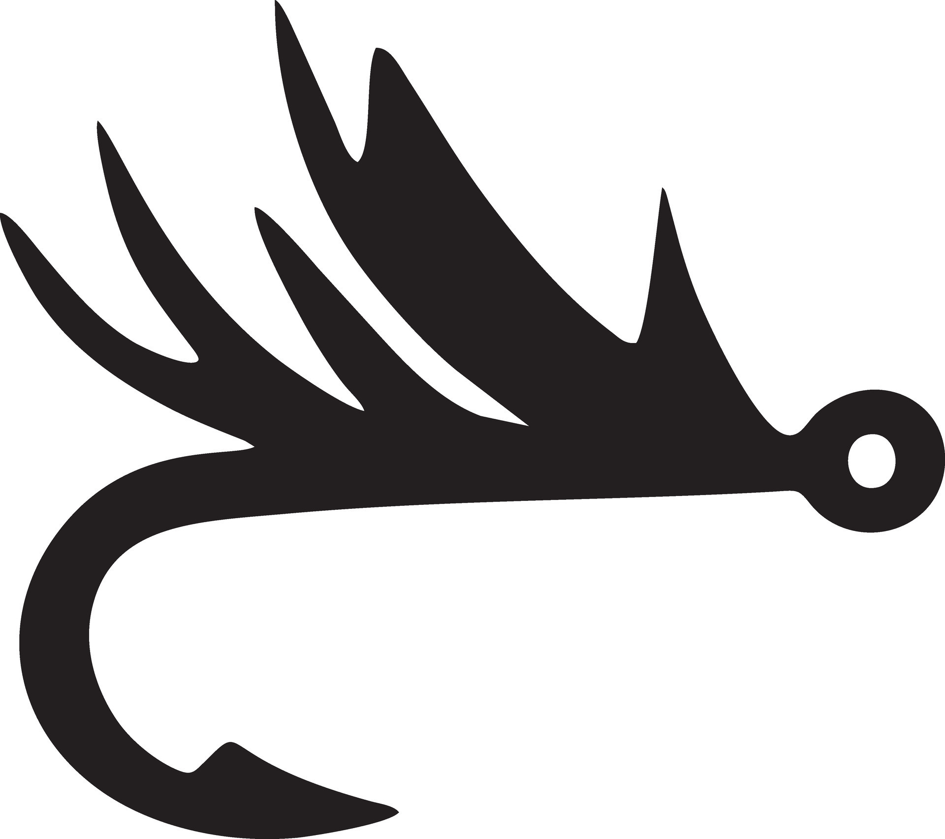 Fish hook logo design vectore simpel modern 34456838 Vector Art at Vecteezy