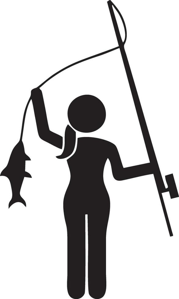 pescador logo diseño vector moderno simpel