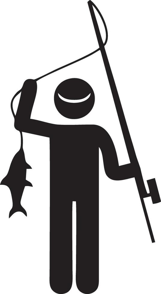 pescador logo diseño vector moderno simpel
