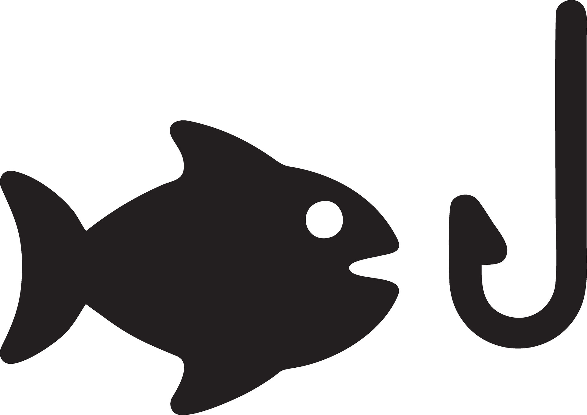 Fish hook logo design vectore simpel modern 34456868 Vector Art at Vecteezy