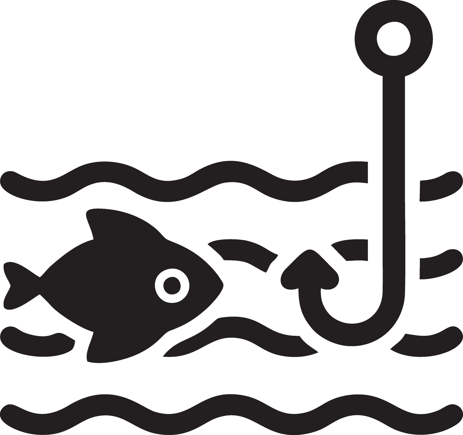 Fish hook logo design vectore simpel modern 34456888 Vector Art at Vecteezy