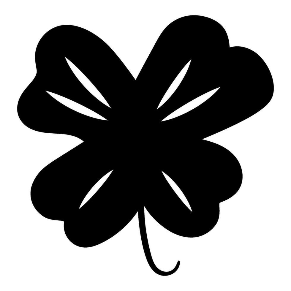 Happy Thanksgiving Four Leaf Clover Silhouette vector