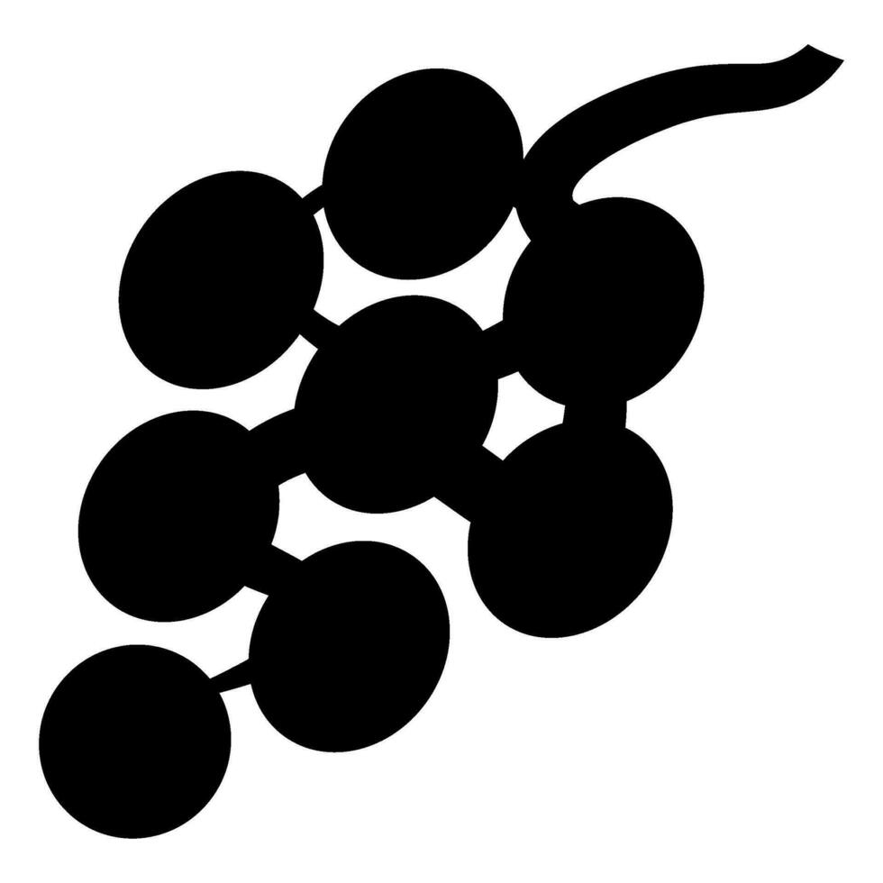 Happy Thanksgiving Bunch Of Ripe Grapes Silhouette vector