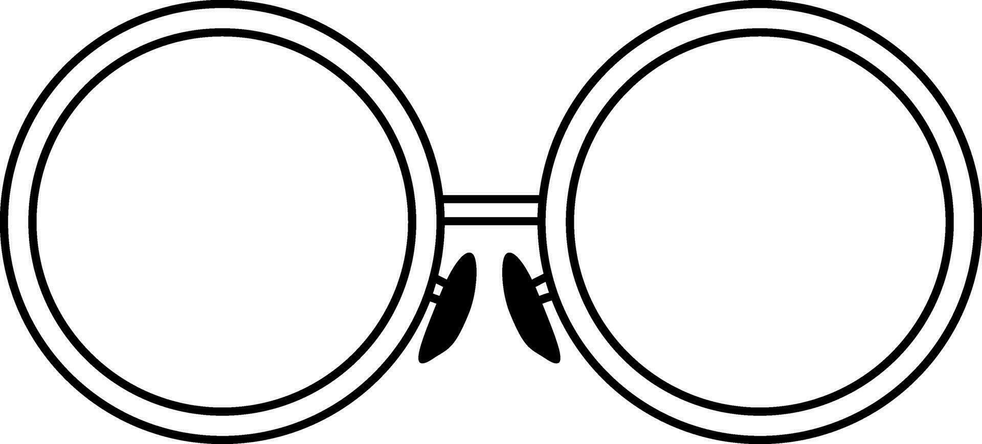 Thin Contour Line Of Round Glasses Eye Protection vector