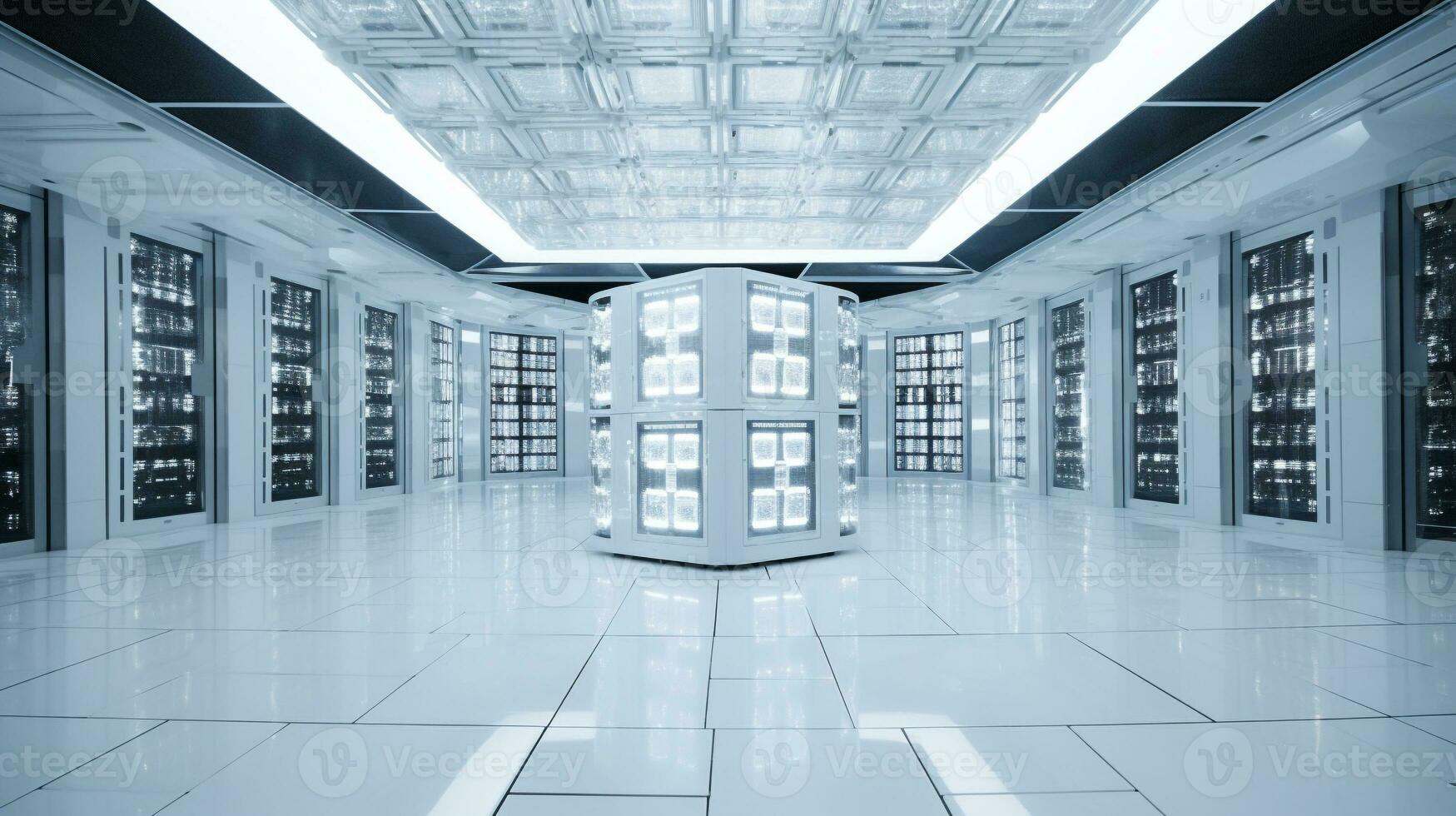 database server room. super computer stores big data digital