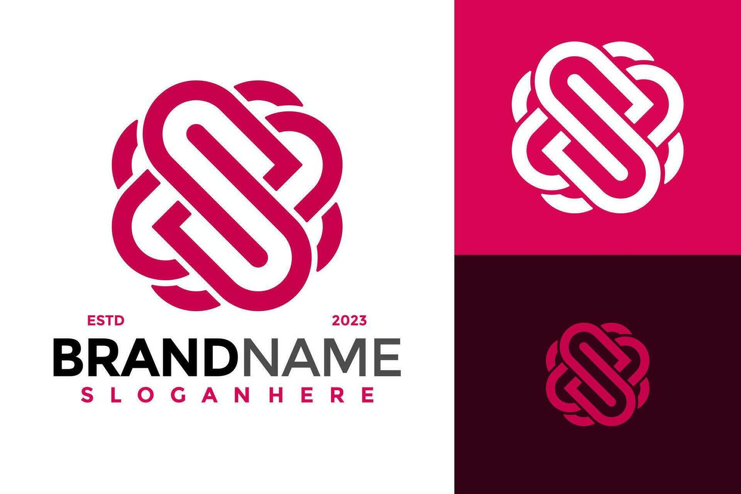Letter S Abstract FLower Logo design vector symbol icon illustration