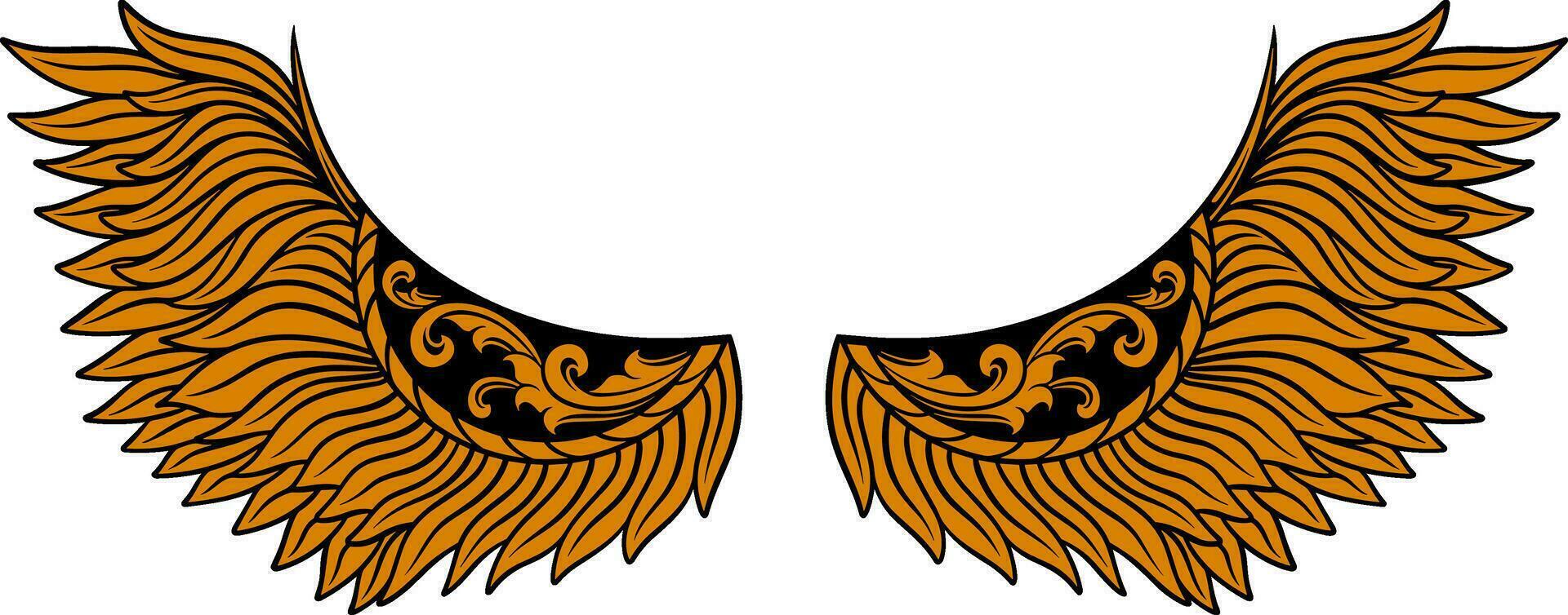 Eagle wings vector design. illustration