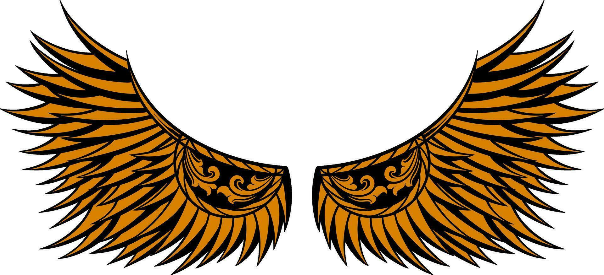 Eagle wings vector design. illustration