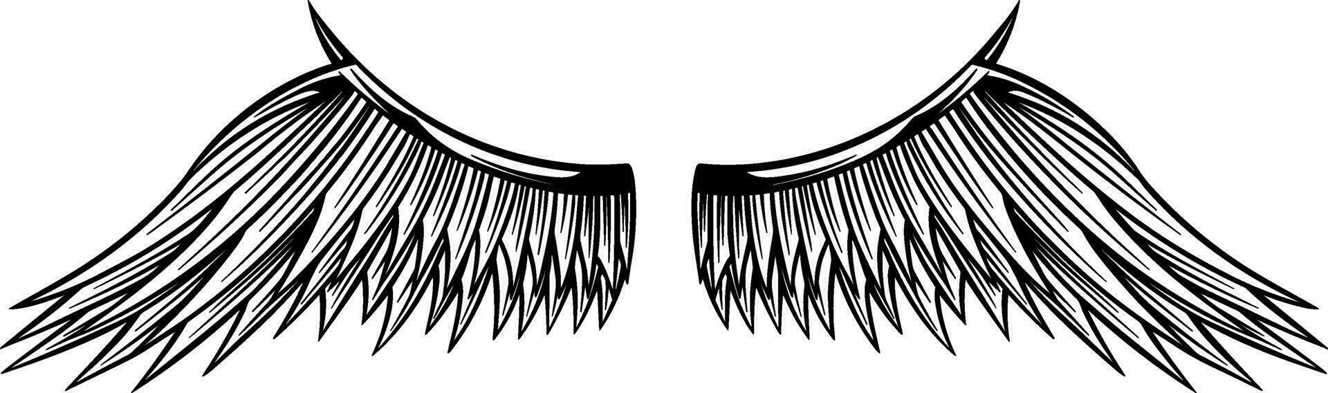 Eagle wings vector design. illustration