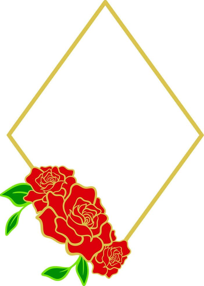 Rose Floral Frame vector