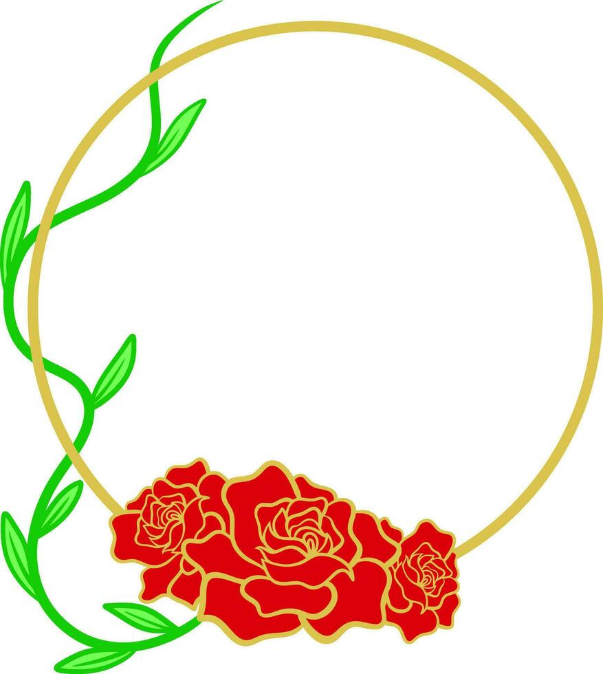 Rose Floral Frame vector