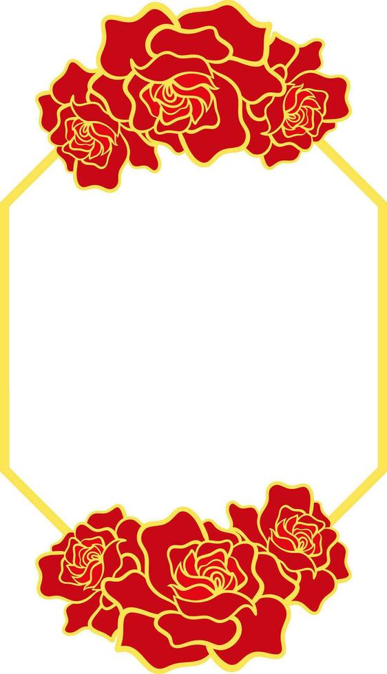 Rose Floral Frame vector