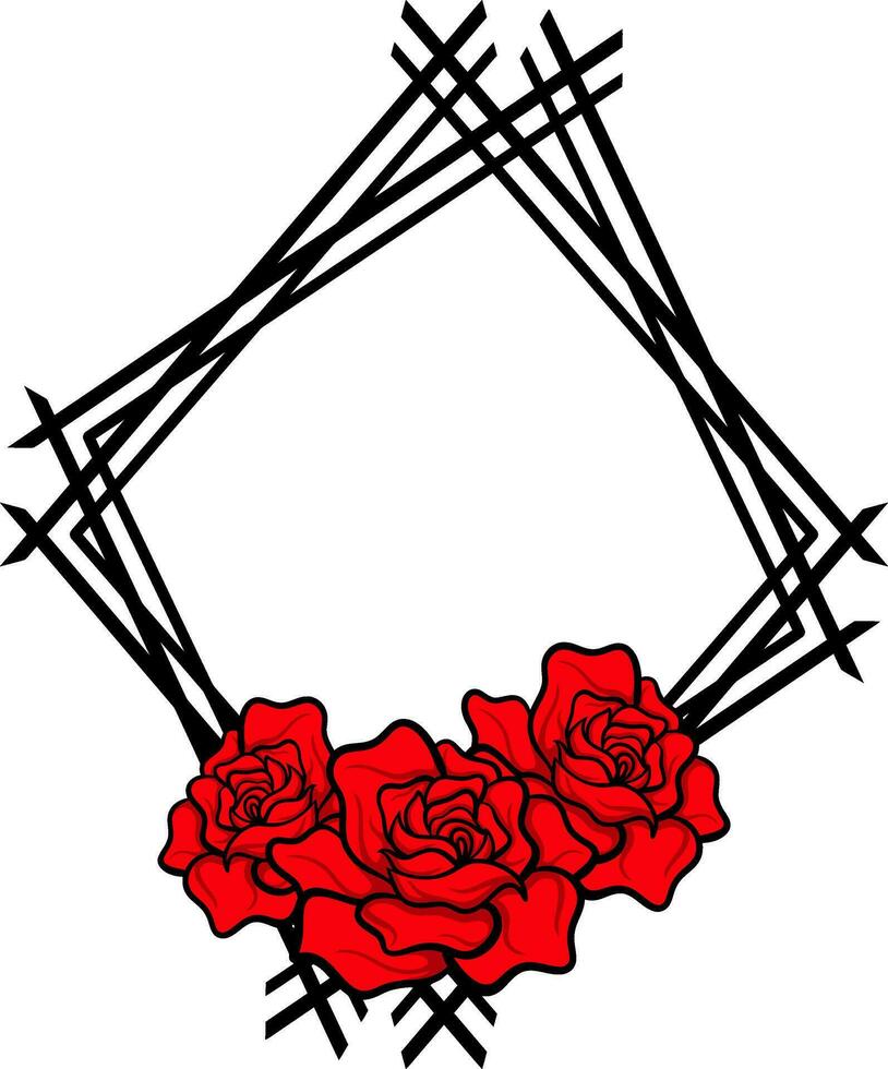 Rose Floral Frame vector