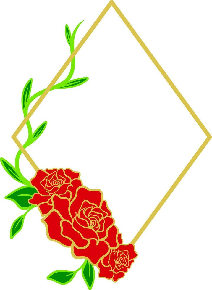 Rose Floral Frame vector