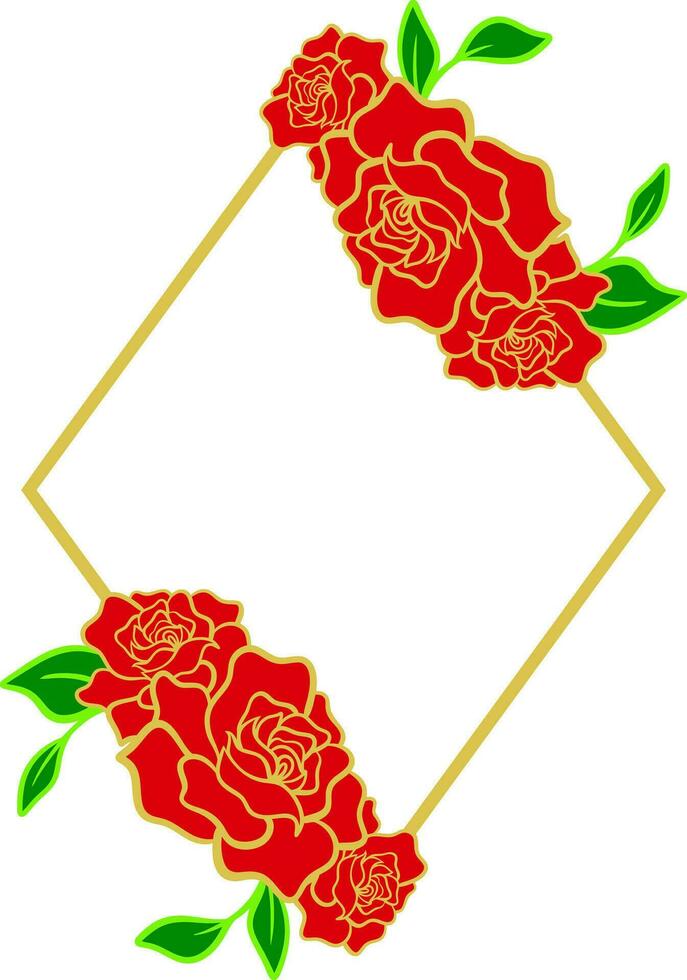 Rose Floral Frame vector