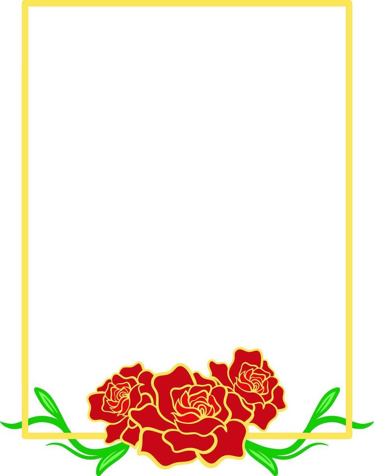 Rose Floral Frame vector