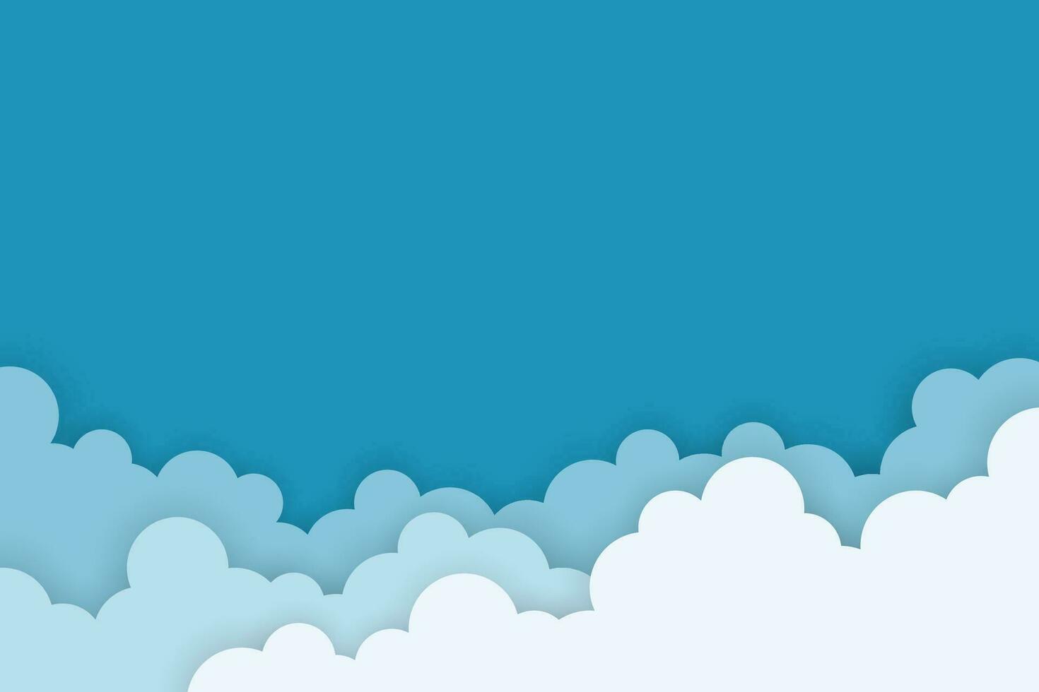 nube antecedentes en papel cortar estilo vector