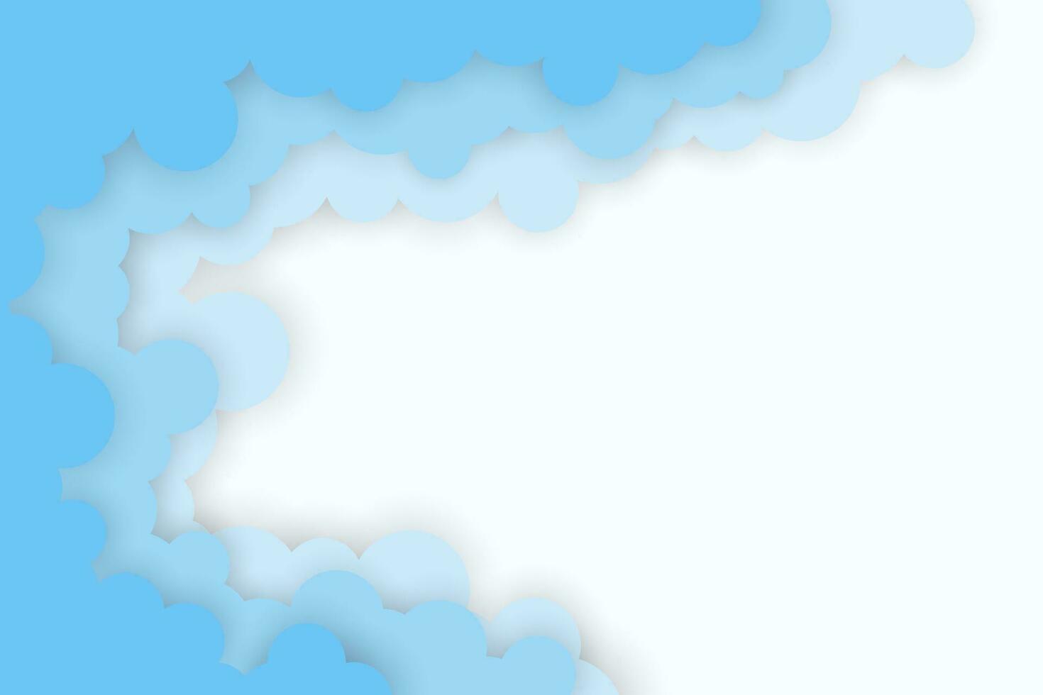 nube antecedentes en papel cortar estilo vector