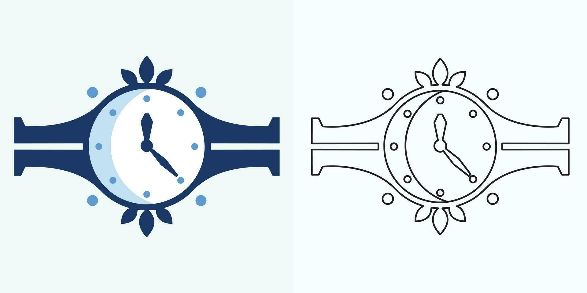 new style Analog clock flat vector icon. Symbol of time management, chronometer with hour, minute, and second arrow. Simple illustration isolated on a white background.