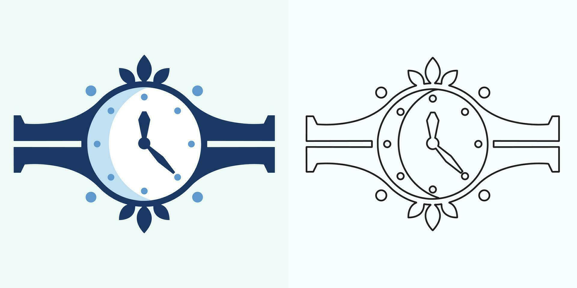 nuevo estilo término análogo reloj plano vector icono. símbolo de hora gestión, cronómetro con hora, minuto, y segundo flecha. sencillo ilustración aislado en un blanco antecedentes.