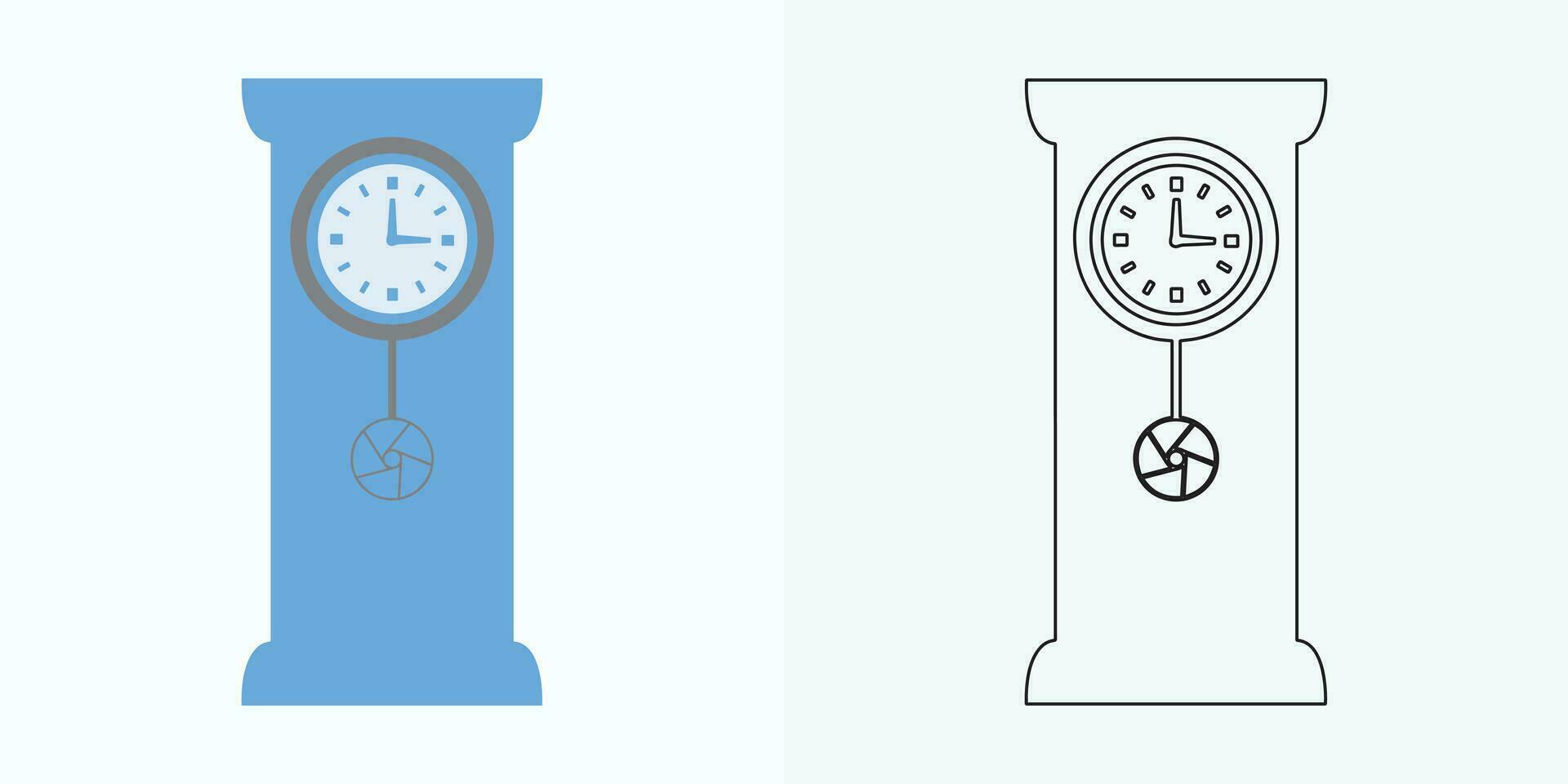 new style Analog clock flat vector icon. Symbol of time management, chronometer with hour, minute, and second arrow. Simple illustration isolated on a white background.