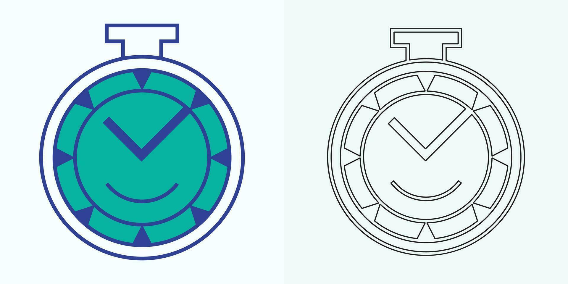 nuevo estilo término análogo reloj plano vector icono. símbolo de hora gestión, cronómetro con hora, minuto, y segundo flecha. sencillo ilustración aislado en un blanco antecedentes.