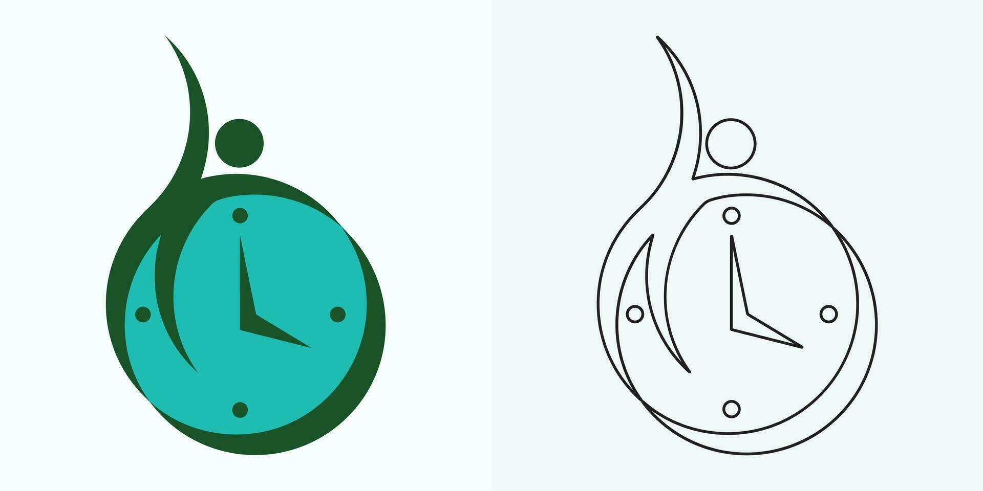 nuevo estilo término análogo reloj plano vector icono. símbolo de hora gestión, cronómetro con hora, minuto, y segundo flecha. sencillo ilustración aislado en un blanco antecedentes.