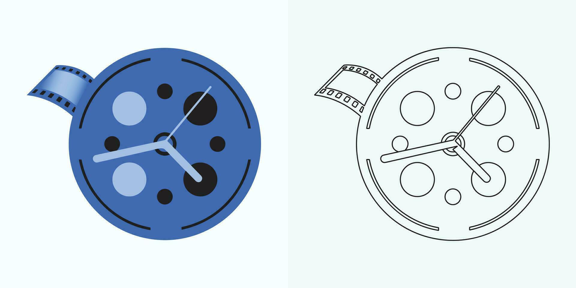 nuevo estilo término análogo reloj plano vector icono. símbolo de hora gestión, cronómetro con hora, minuto, y segundo flecha. sencillo ilustración aislado en un blanco antecedentes.