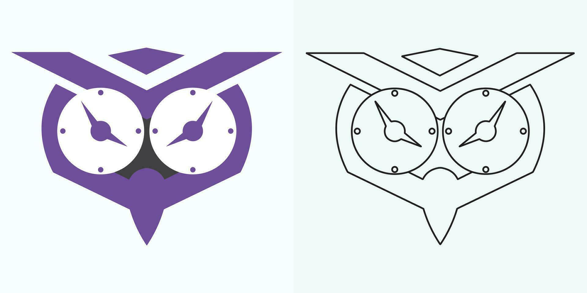 Clock icon in flat style, timer on color background. Vector design element
