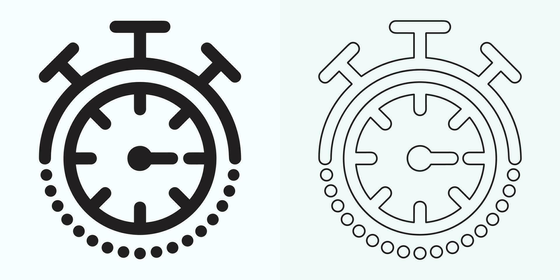 reloj reloj icono en plano degradado estilo ui vector diseño
