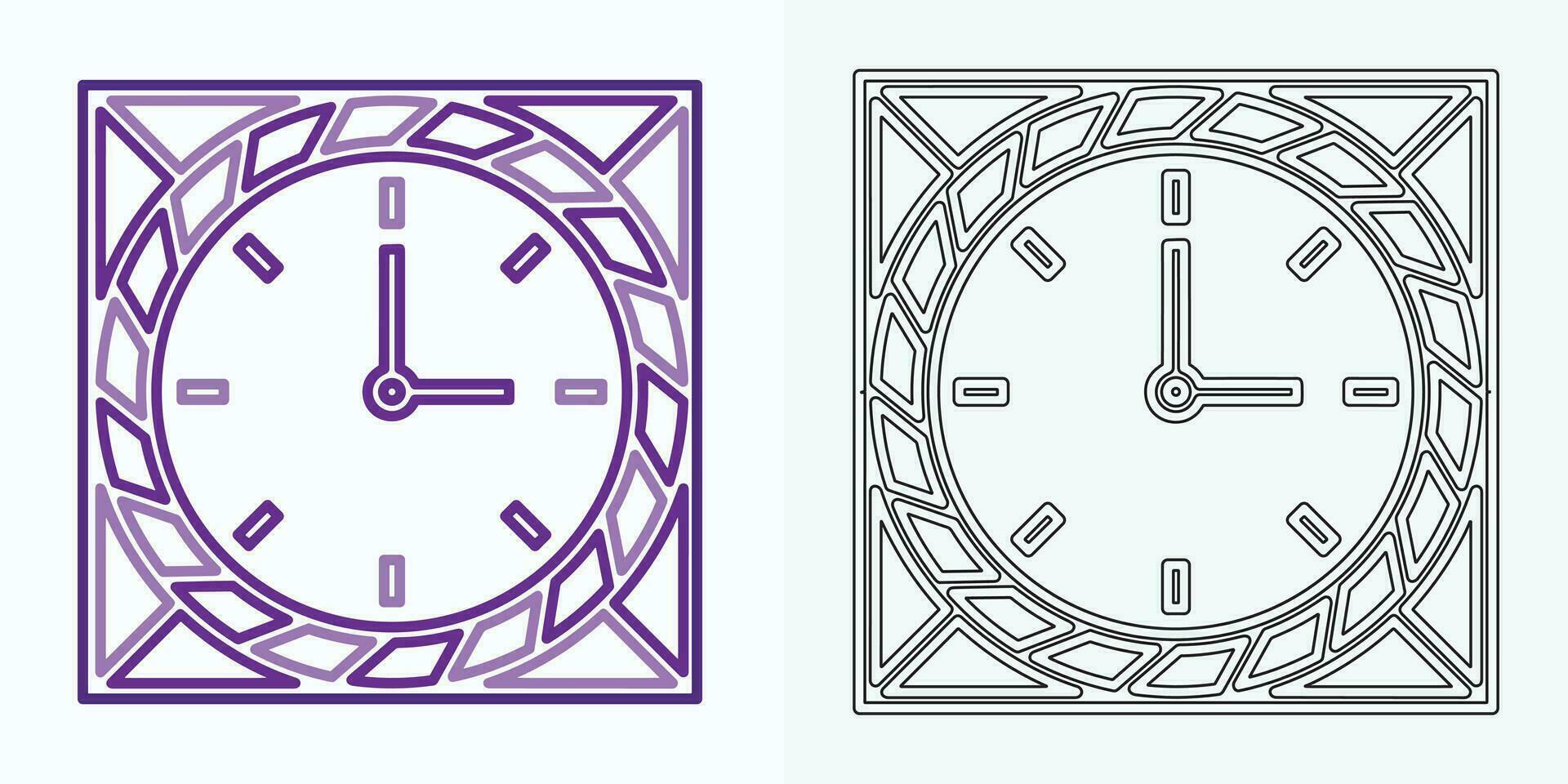 Clock watch icon in flat gradient style ui vector design