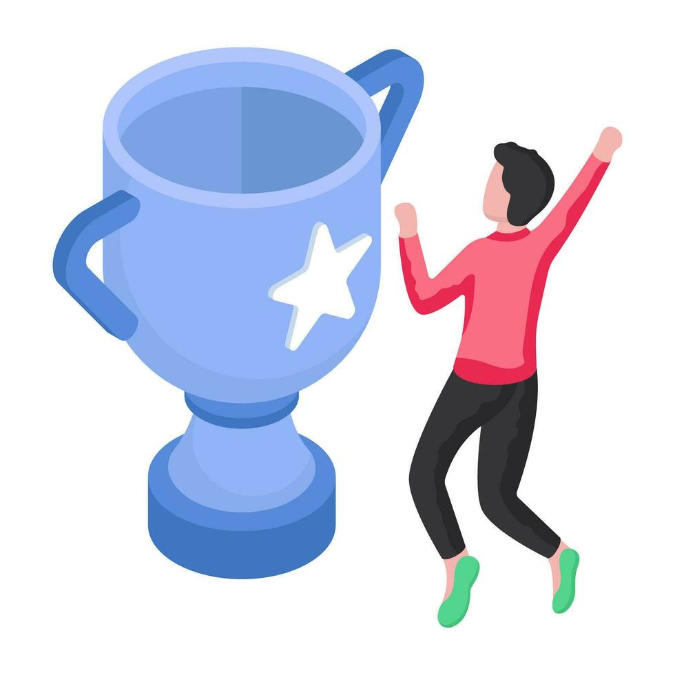An illustration design of business achievement vector