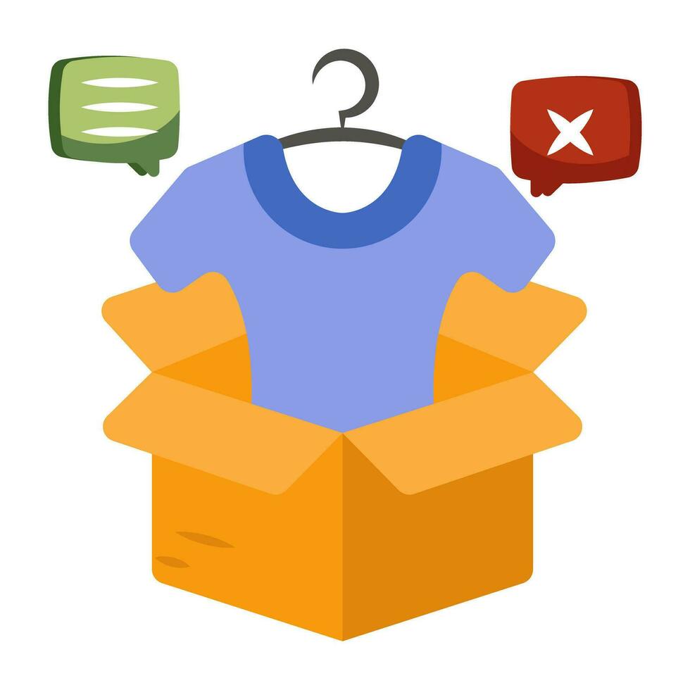 Modern design icon t shirt parcel vector