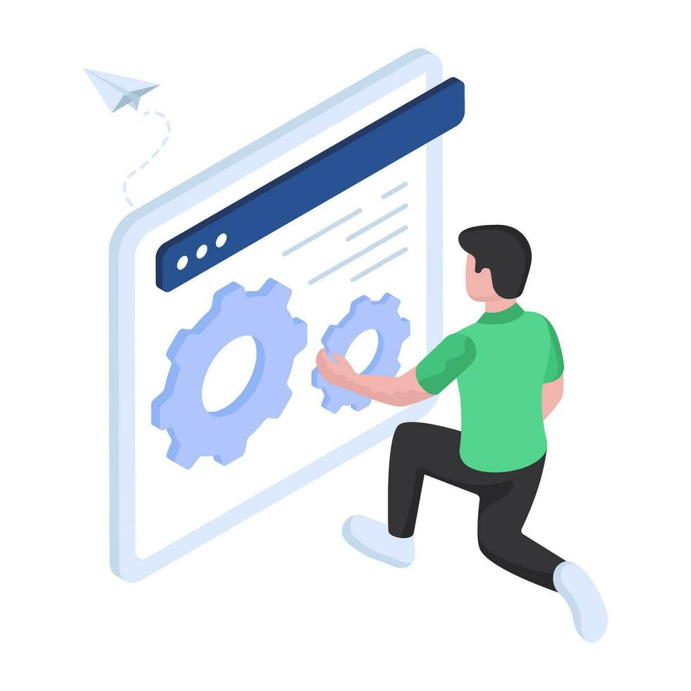 Perfect design illustration of web setting vector