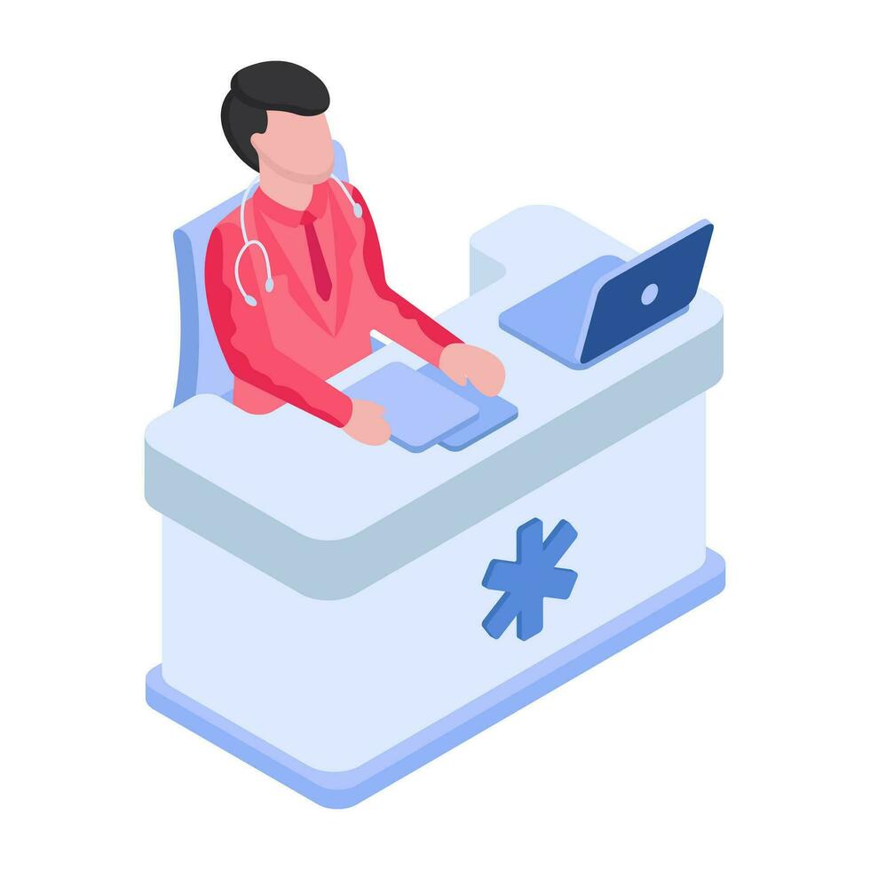 An editable design illustration of doctor vector