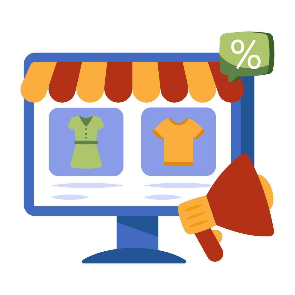 Perfect design icon of online shop vector